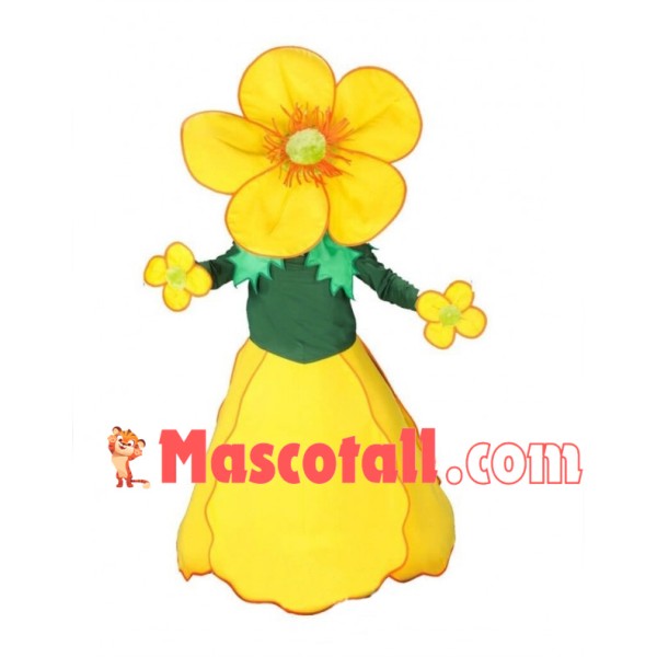 Yellow Flower Mascot Adult Costume	