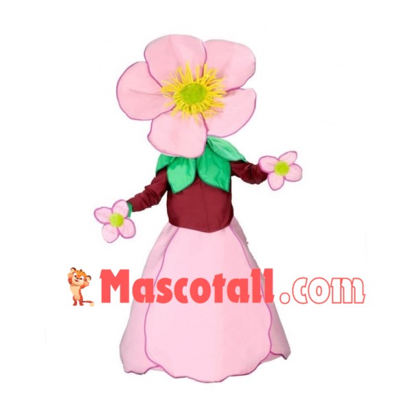 Pink Flower Mascot Adult Costume	