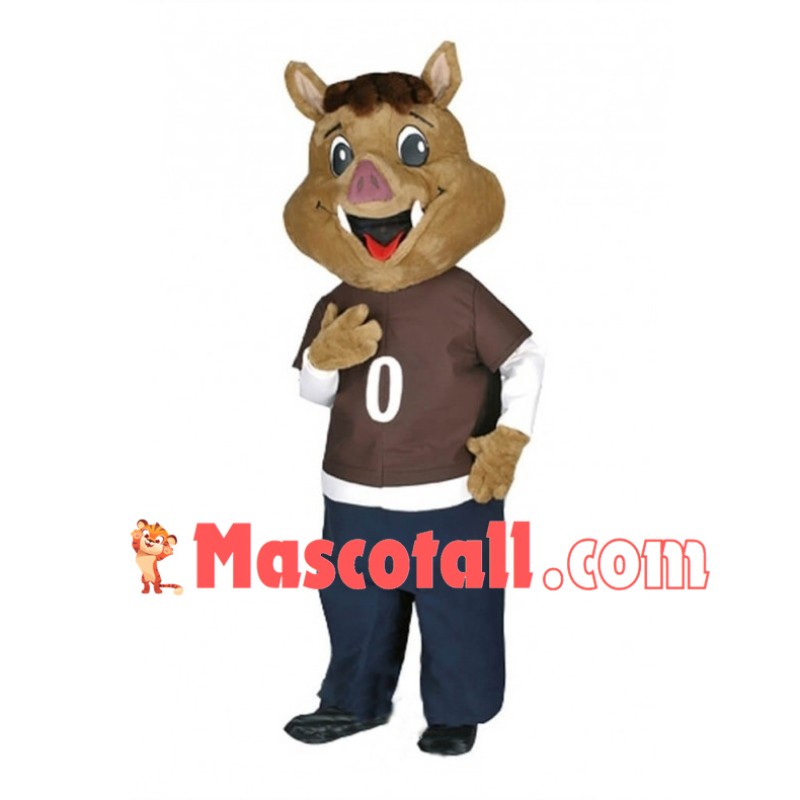 Lovely Brown Wild Boar Mascot Adult Costume	