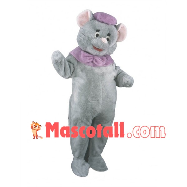 Cute Grey Mouse Mascot Adult Costume	