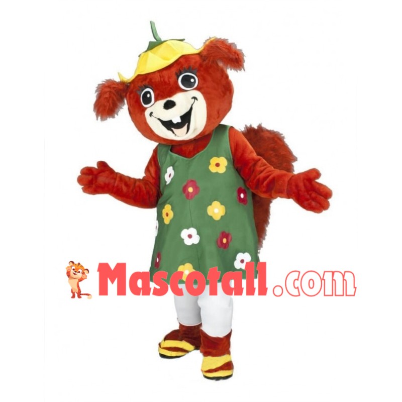Cute Squirrel Girl Mascot Adult Costume	