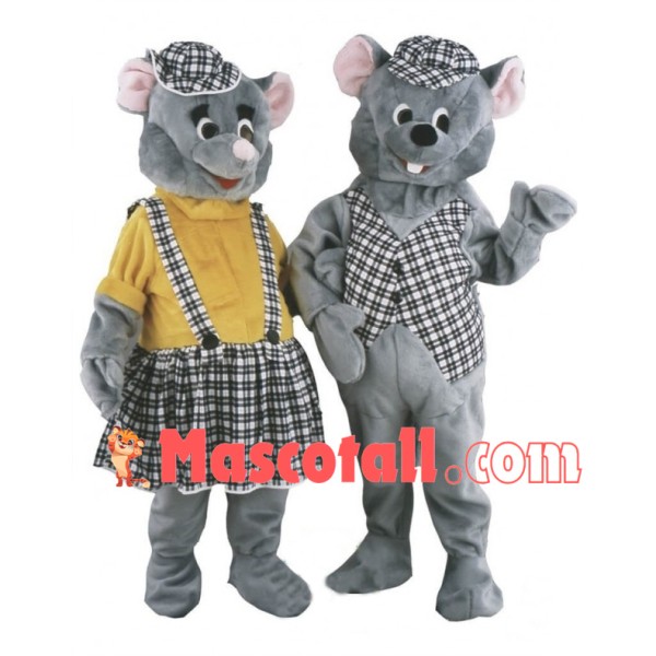 Mouse Couple Mascot Costume Fancy Dress Outfit 	