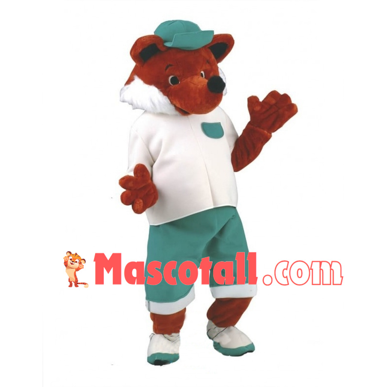 Fox Boy Mascot Costume Fancy Dress Outfit
