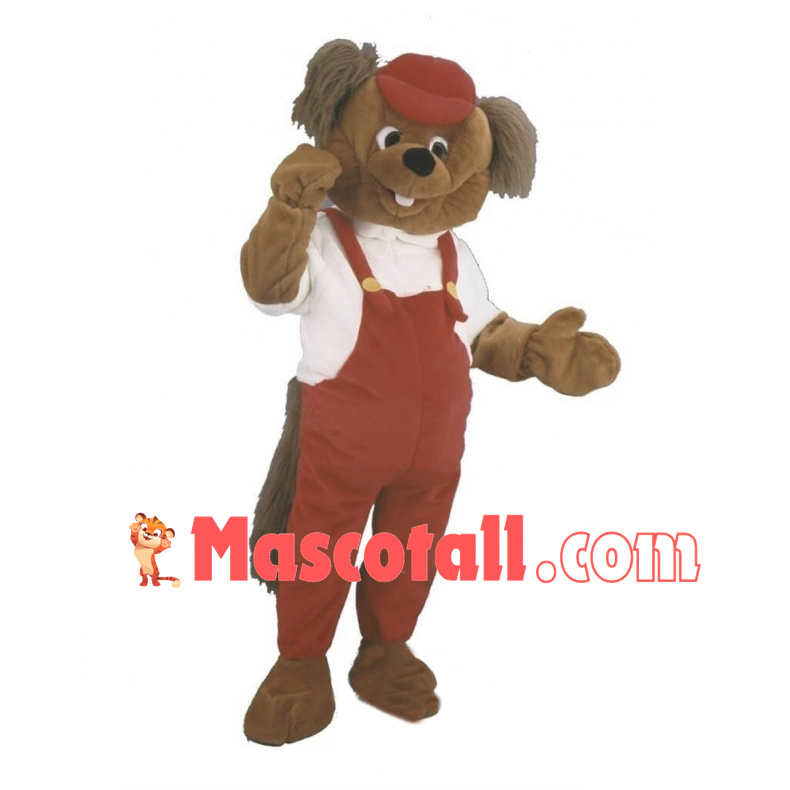 Beaver Boy Mascot Costume Fancy Dress Outfit