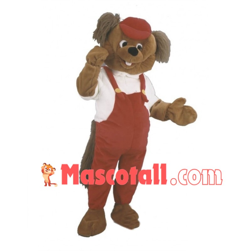 Beaver Boy Mascot Costume Fancy Dress Outfit