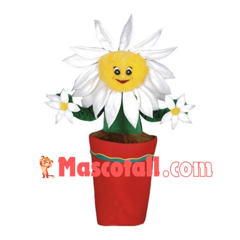 Lightweight Cartoon Flower In Pot Mascot Adult Costume 