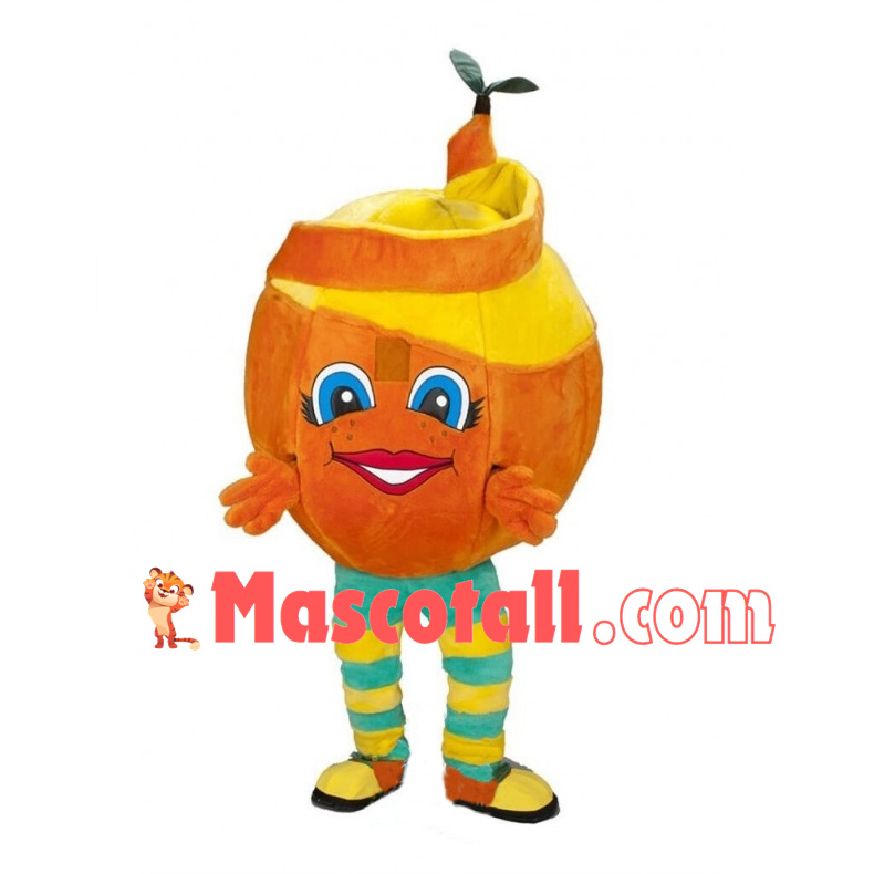 Deluxe Cartoon Half-peeled Mandarin Orange Lightweight Mascot Costume