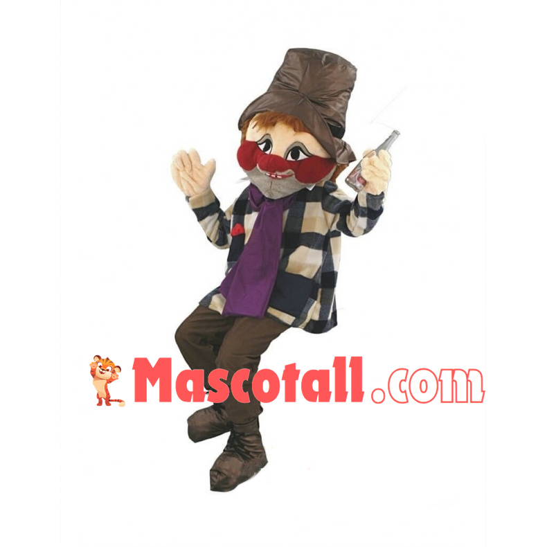 Homeless Man Mascot Costume  