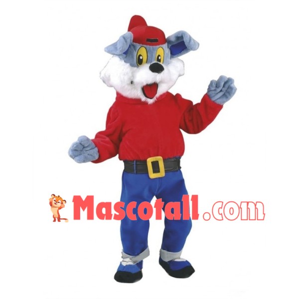 Lovely Blue Dog Plush Mascot Costume Fancy Dress Outfit