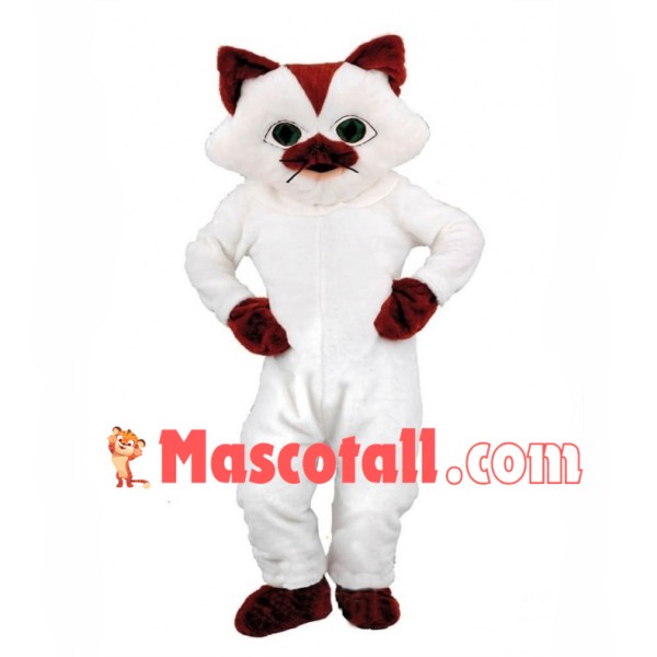 White Cat Mascot Costume 