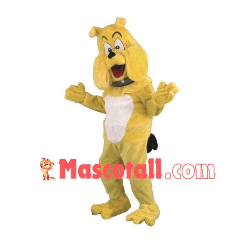 Lovely Yellow Bulldog Mascot Costume  