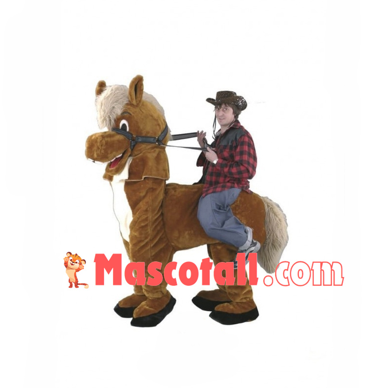 Carry Me Ride On Brown Horse Costume Animal Funny Pants Novelty For 2 Person