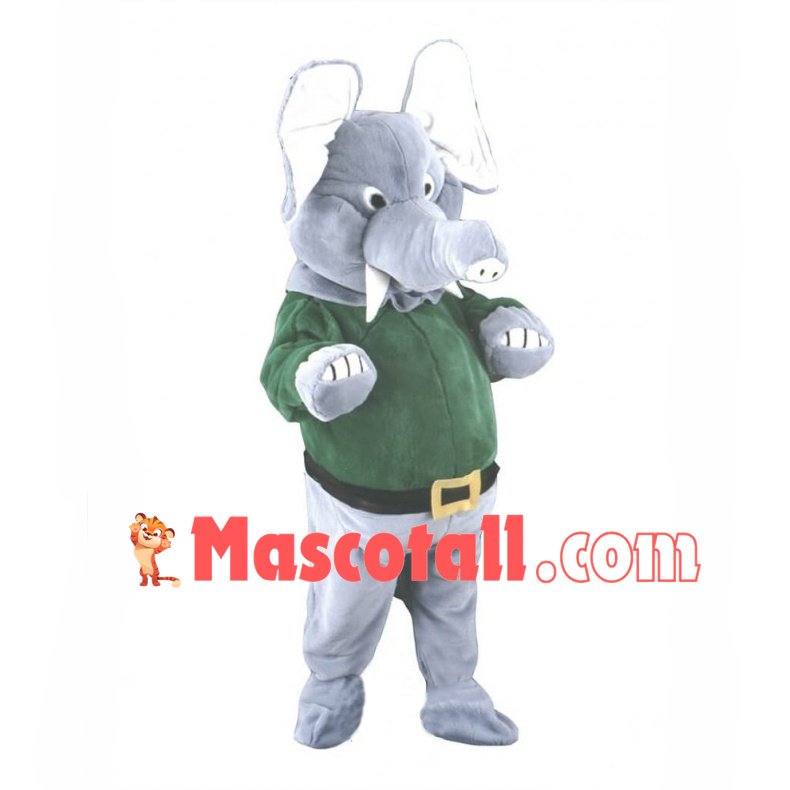 Fierce Gray Elephant Mascot Costume Fancy Dress Outfit	