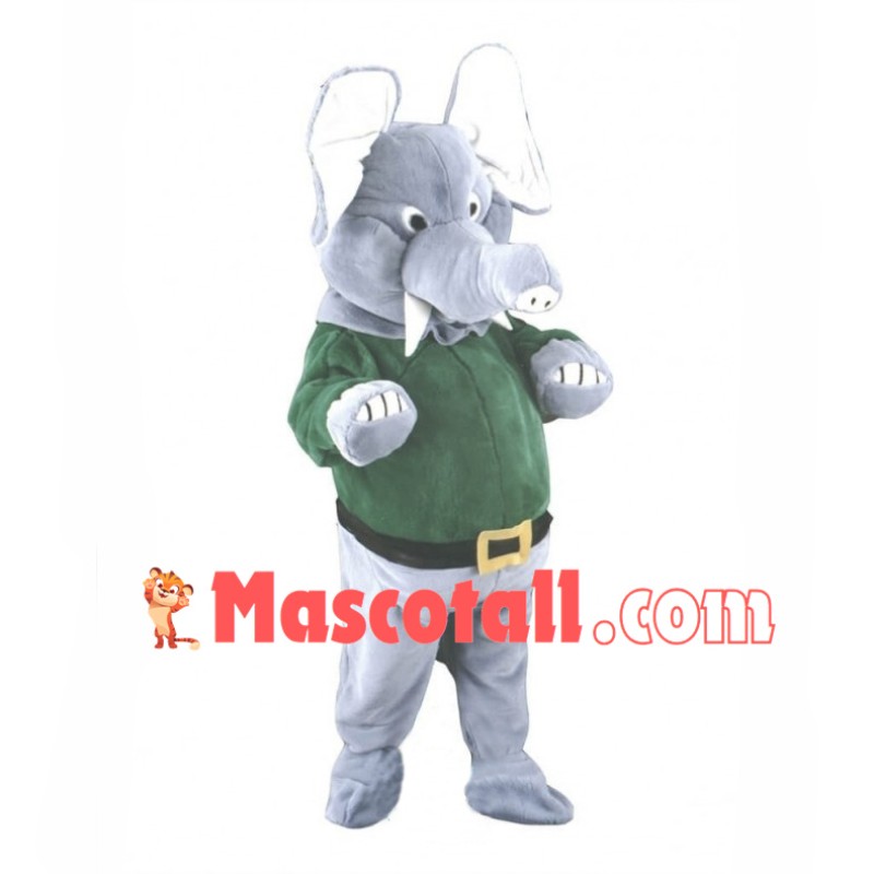 Fierce Gray Elephant Mascot Costume Fancy Dress Outfit	