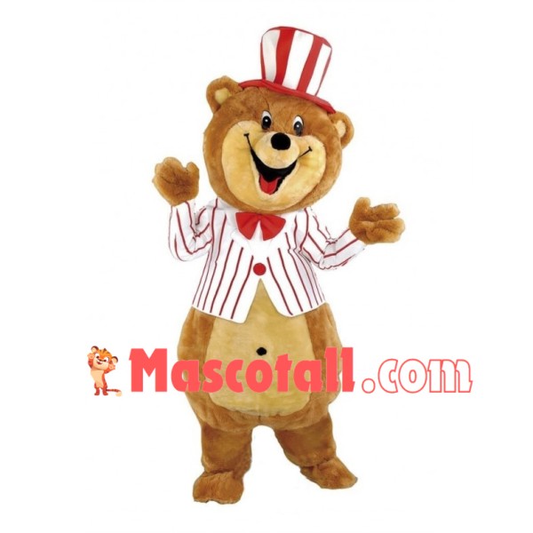 Lovely American Brown Bear Mascot Costume Fancy Dress Outfit