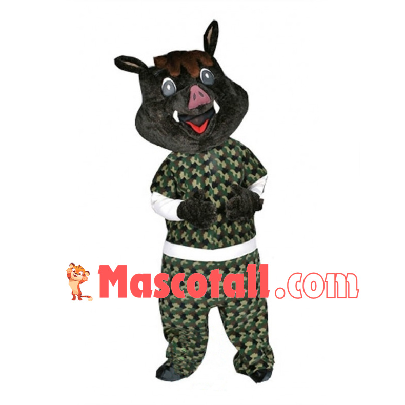 Lovely Black Wild Boar Mascot Adult Costume	