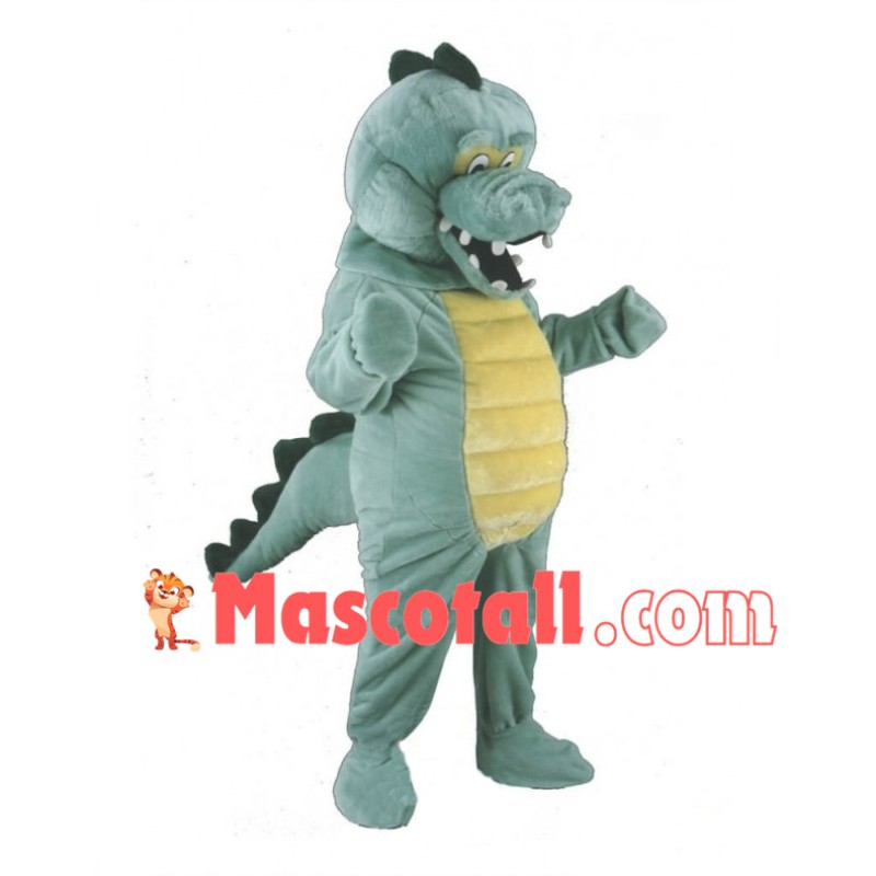 Fierce Green Alligator Mascot Adult Costume 