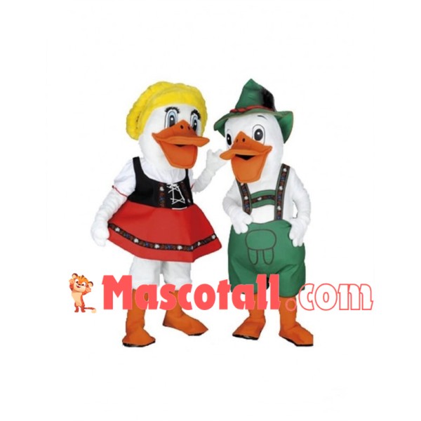 Fenarreco Fritz Duck & Frida Duck Mascot Adult Costume 