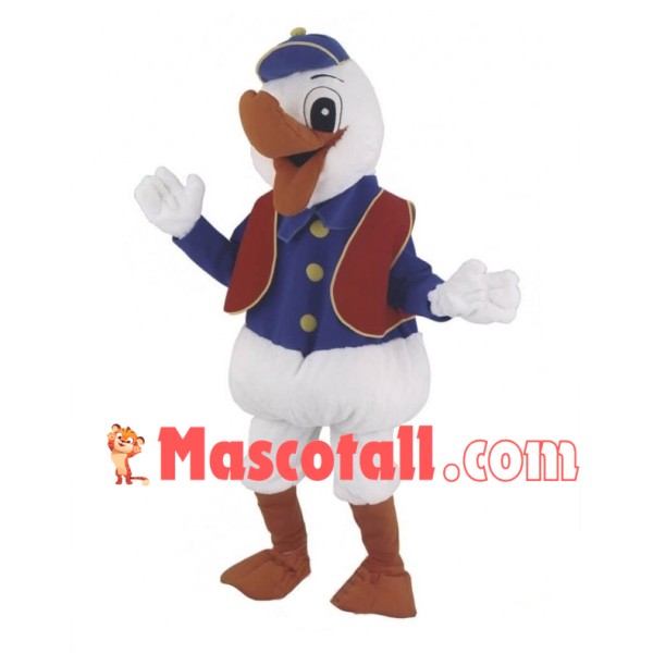 White Duck Mascot Costume Fancy Dress Outfit