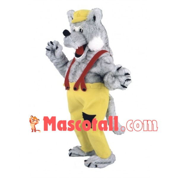 Big Bad Wolf Long Fur Mascot Costume