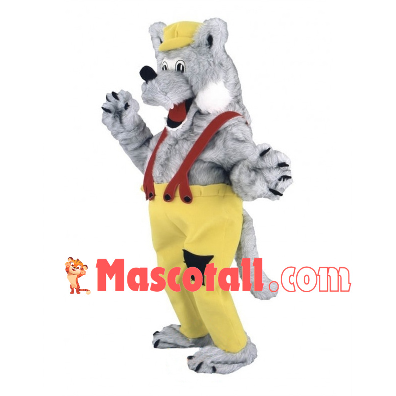 Big Bad Wolf Long Fur Mascot Costume