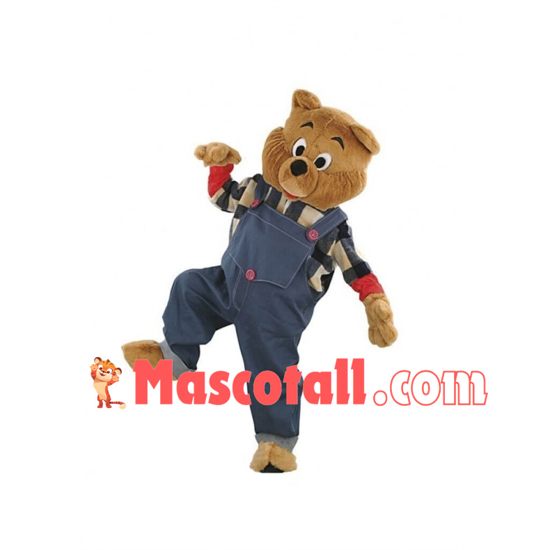 Brown Bear Mascot Costume Fancy Dress Outfit	