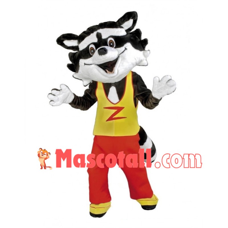 Black Raccoon Mascot Costume Fancy Dress Outfit