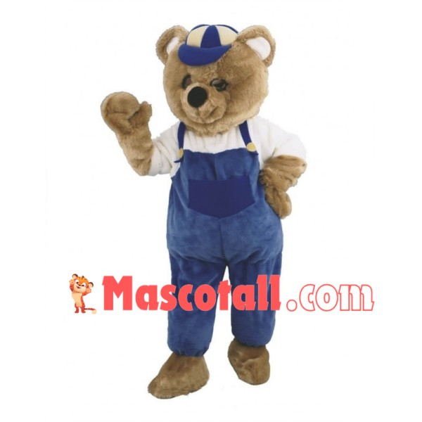 Cuddly Bear Mascot Costume Fancy Dress Outfit
