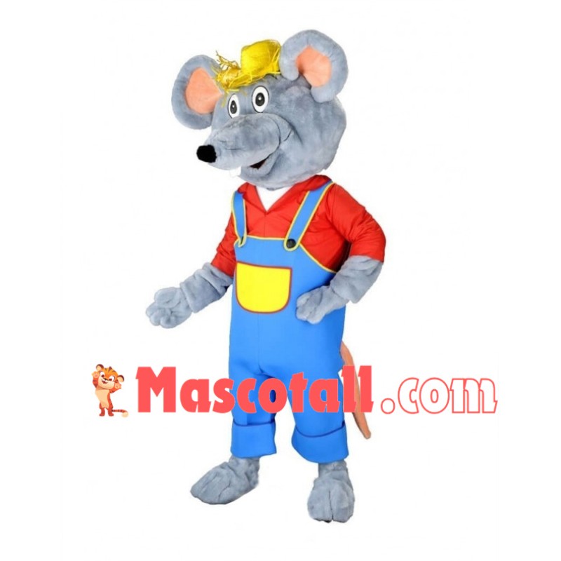 Grey Rat Mascot Costume Fancy Dress Outfit