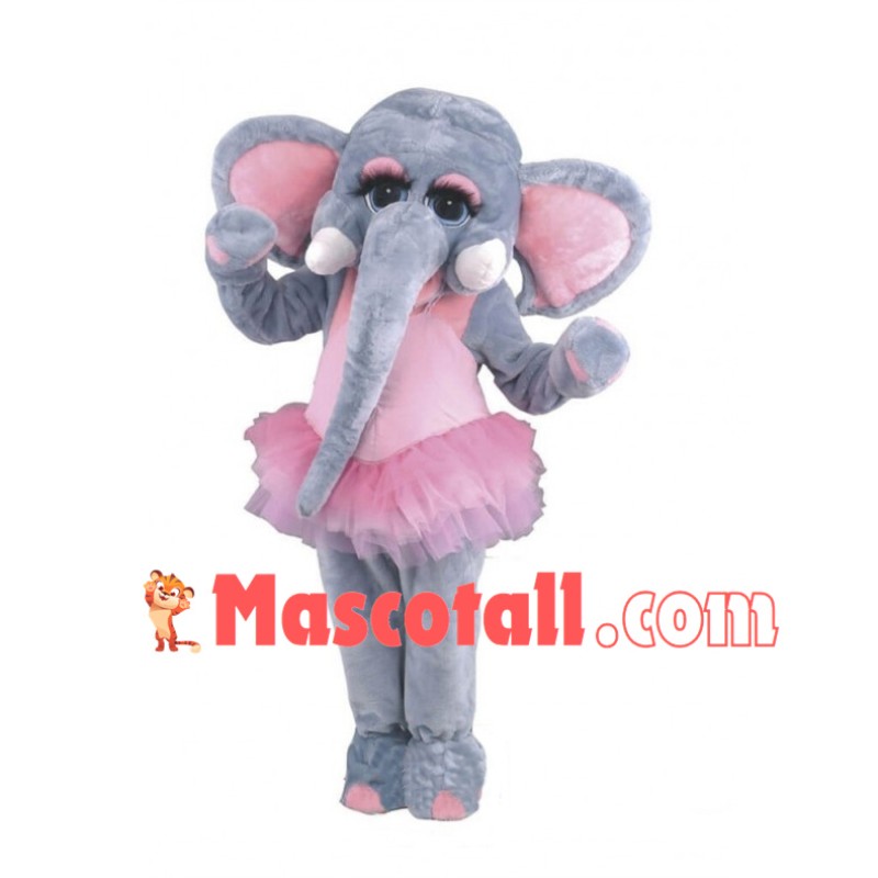 Cute Elephant Girl Mascot Adult Costume