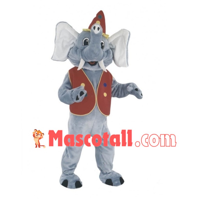 Circus Grey Elephant Mascot Costume 