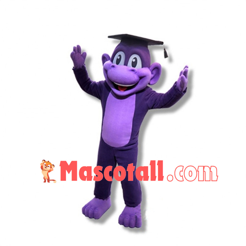 University Purple Monkey Mascot Costume 