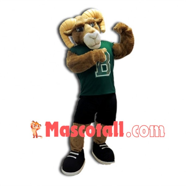 Power Brown Ram High School Mascot Costume 