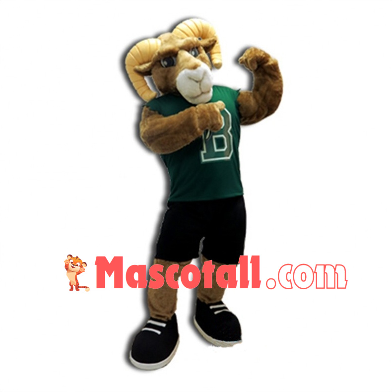 Power Brown Ram High School Mascot Costume 