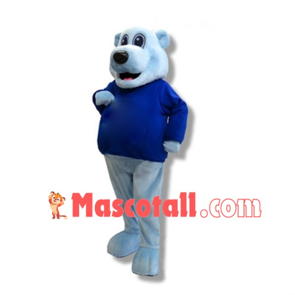 Lovely Blue Bear Mascot Costume 