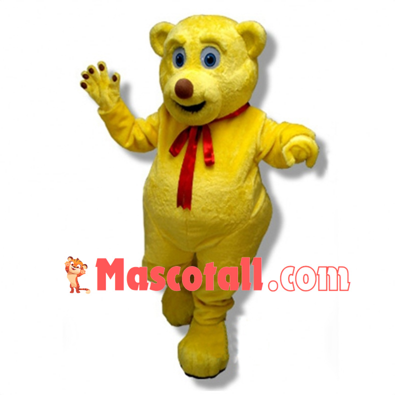 Adorable Yellow Bear Mascot Costume For Holiday Party