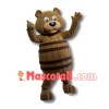 Adorable Barrel Bear Mascot Costume 