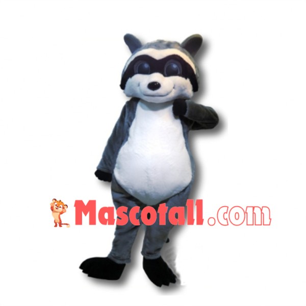 Cute Grey Raccoon Mascot Costume 