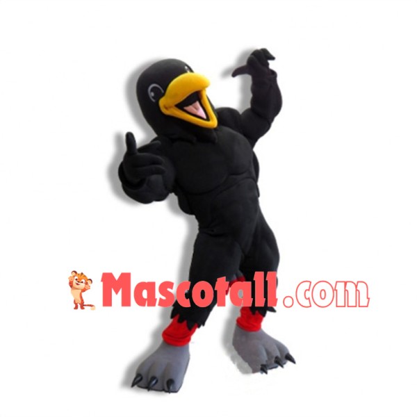 Power Black Raven Mascot Costume 
