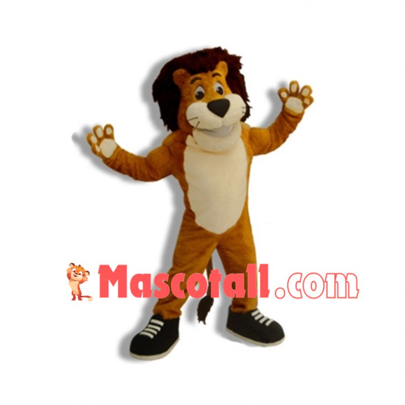 Power Golden Lion Mascot Adult Costume 
