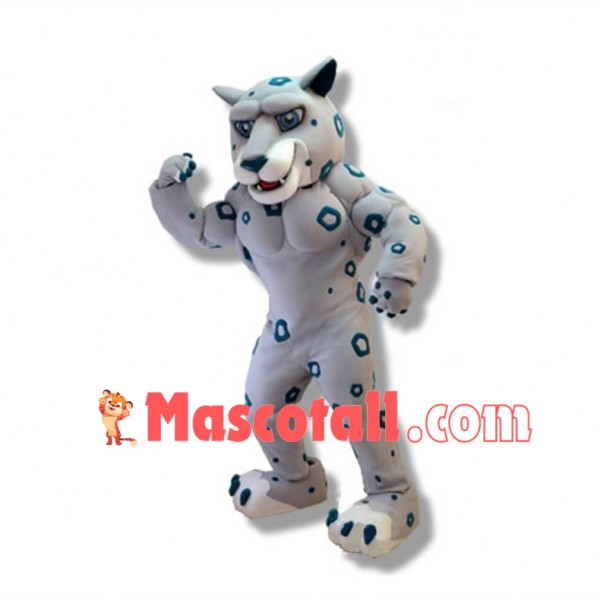 Power Gray Jaguar High School Mascot Costume 
