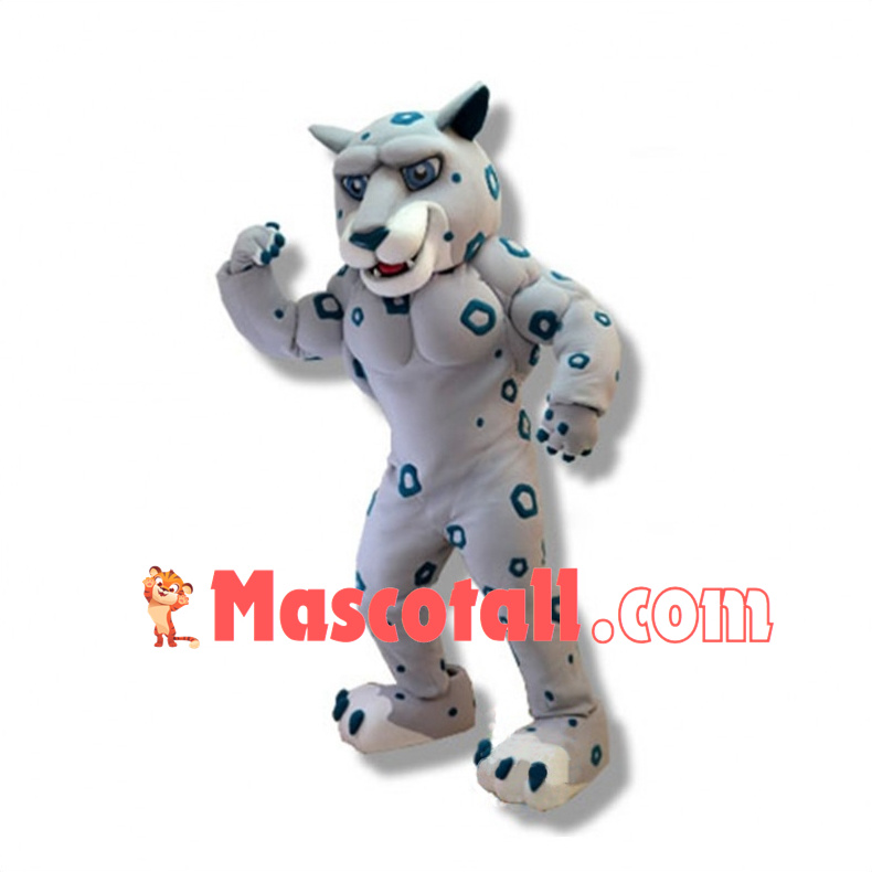 Power Gray Jaguar High School Mascot Costume 