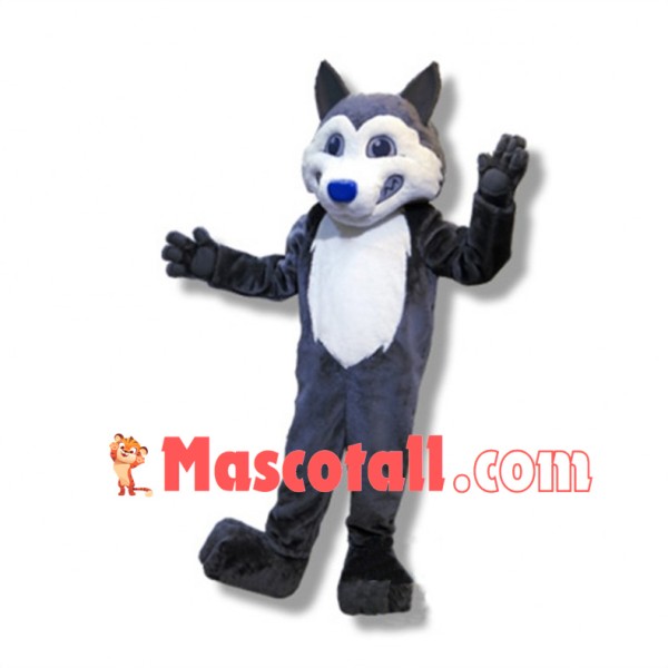 Morgan School Husky Dog Mascot Costume 