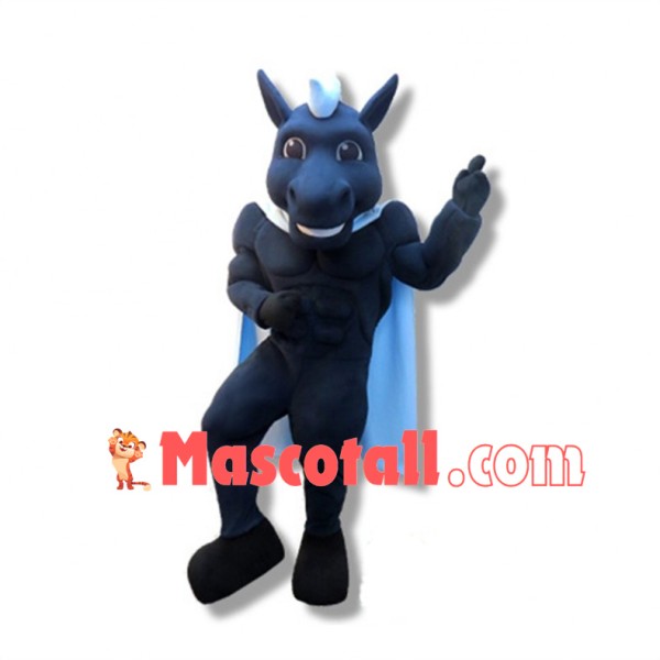 Power Black Mustang High School Mascot Costume 