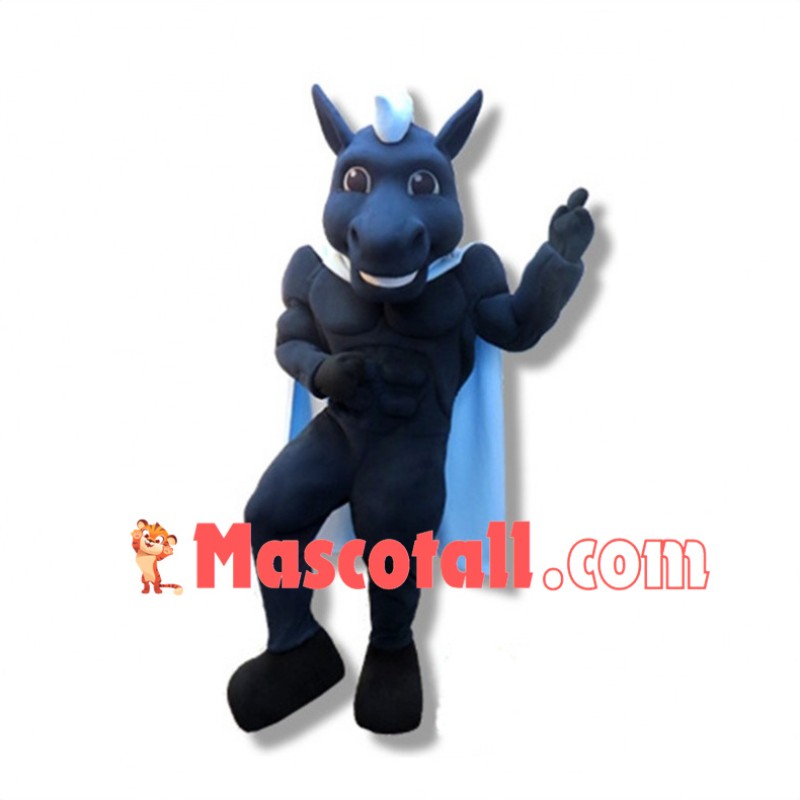 Power Black Mustang High School Mascot Costume 