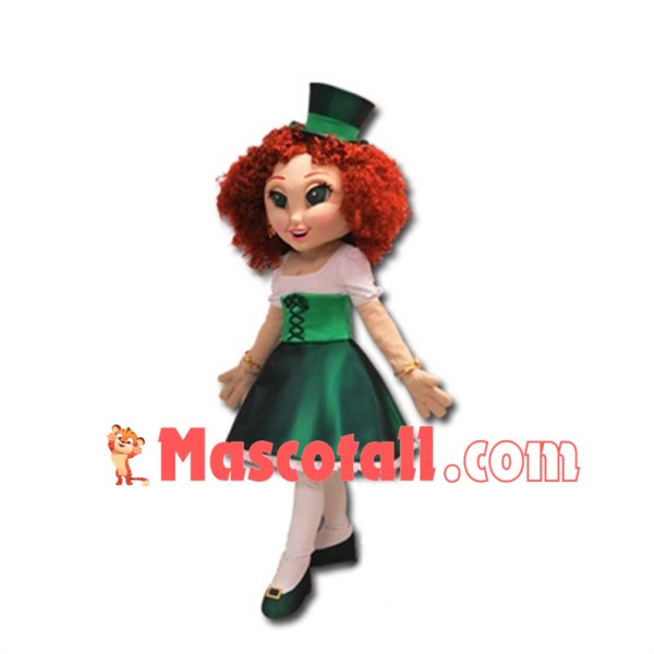 Lady Leprechaun Mascot Costume 