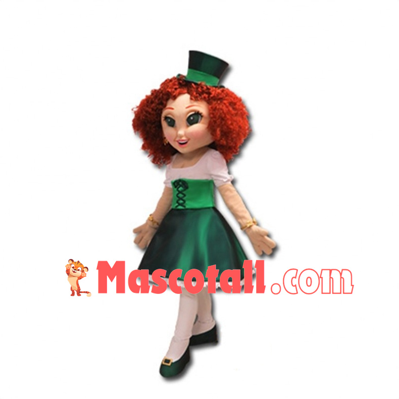 Lady Leprechaun Mascot Costume 