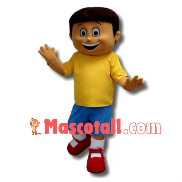 Happy Boy Mascot Costume 