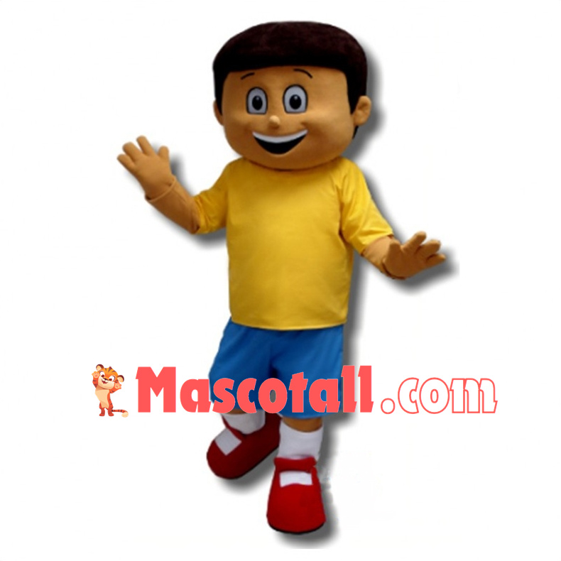 Happy Boy Mascot Costume 