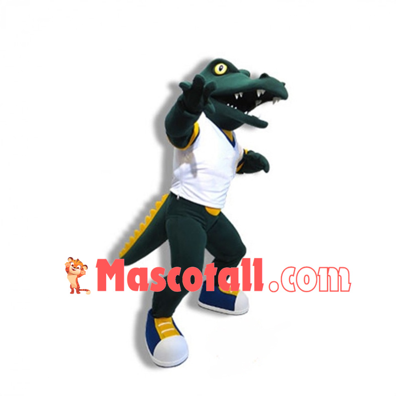 College Green Gator Mascot Costume 